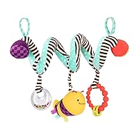 B. toys- B. baby– Wiggle Wrap- Baby Toy – Toy for Car Seat, Stroller, Crib – Spiral with 3 Hanging Toys – Rattle, Plush Bee & Teether – Wrap Around Infant Toy – 0 Months +