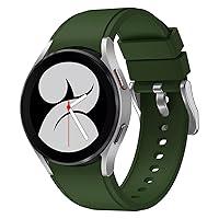 20MM Silicone Watchband for Samsung Galaxy Watch4 Classic 42 46/Watch 4 40 44MM Original Band Strap Wristband Bracelet (Color : Army Green, Size : Watch4 Classic 42mm)