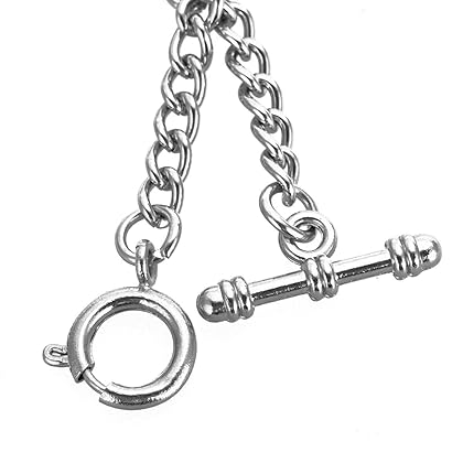 SIBOSUN Pocket Watch Chain Double Albert T-Bar - Antique 29 Inch Chains Vest Waistcoat