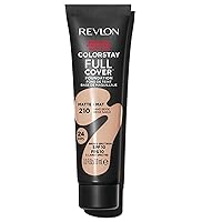 Revlon Liquid Foundation, ColorStay Face Makeup for Normal and Dry Skin, Longwear Full Coverage with Matte Finish, Oil Free, 210 Sand Beige, 1.0 Oz