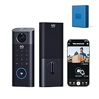 S330 Video Smart Lock, 3-in-1 Camera+Doorbell+Fingerprint Keyless Entry Door Lock, Rechargeable Battery