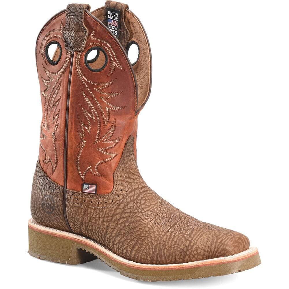 DH4564 Double H Men's Luis Western Ropers - Brown