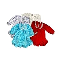 Little Girls Long Sleeve Traditional Nightgown, (2T-6X)