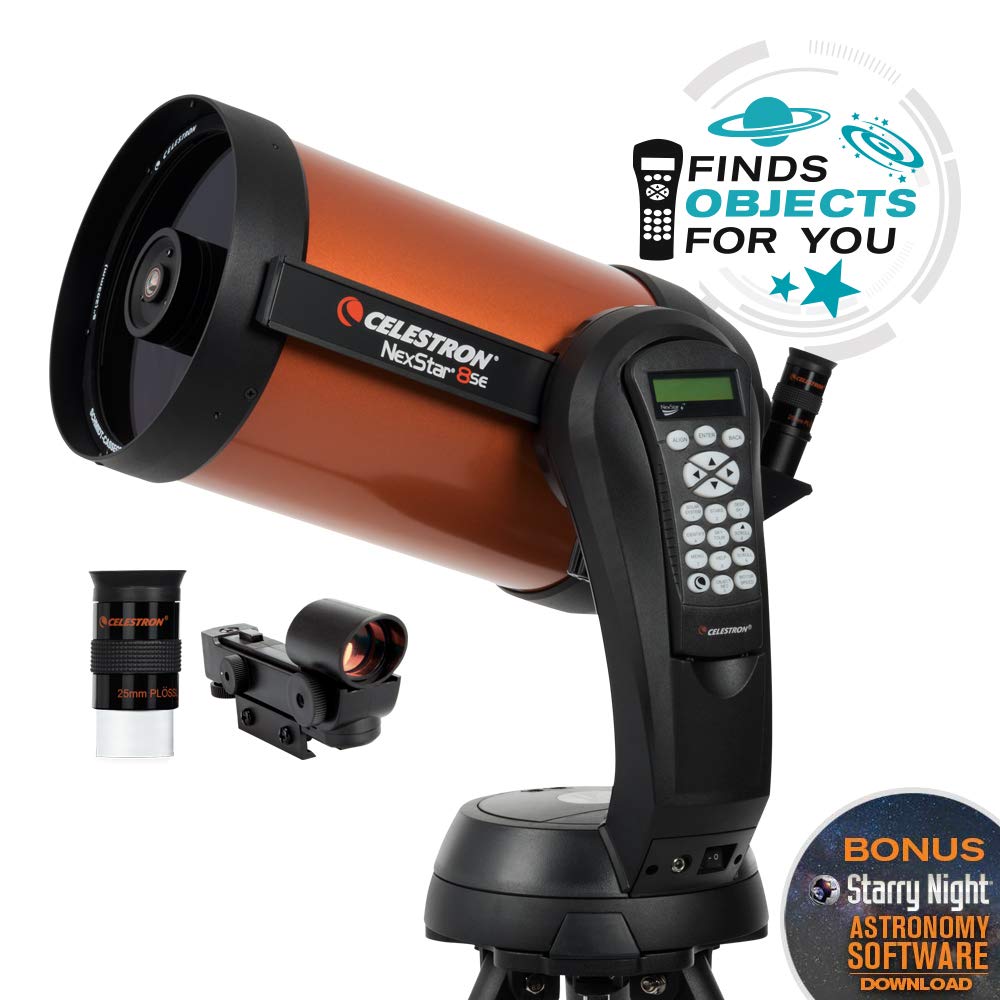 Celestron - NexStar 8SE Telescope - Computerized Telescope for Beginners and Advanced Users - Fully-Automated GoTo Mount - SkyAlign Technology - 40,000+ Celestial Objects - 8-Inch Primary Mirror