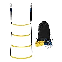Marine Rope Ladder, 4-Step Boat Ladders, Portable Boarding Rope Ladder, Swim Ladder with Storage Bag for Inflatables, Pontoon Boats, Sailboats, Kayaks, Motorboats, Canoes