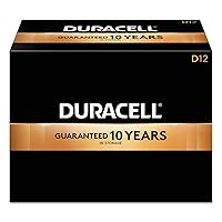 DURACELL Coppertop Alkaline Batteries with Duralock Power Preserve Technology D 12/Box (Mn1300)