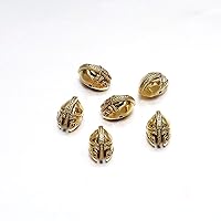 10pcs/Pack Antique Gold/Silver Charm Pendants Buddha Sparta leopard Lion Heads Spacer Beads Supplies For Jewelry Finding Making DIY Bracelet Necklace