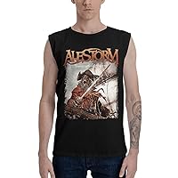 Alestorm Men's Tank Top T Shirt Fashion Sleeveless T-Shirts Summer Exercise Vest Black