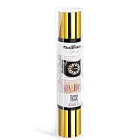 TECKWRAP Gold Chrome Smart Adhesive Vinyl Permanent,13in x 5ft, Vinyl for HandCrafting Decal Projects, Compatible with Explore3/Maker3