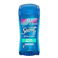 Secret Outlast Antiperspirant Deodorant for Women, Clear Gel, Unscented, 2.6 oz