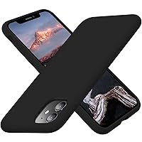 Cordking for iPhone 11 Case, Silicone Ultra Slim Shockproof Phone Case with [Soft Anti-Scratch Microfiber Lining], 6.1 inch, Black