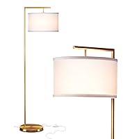 Montage Modern Floor lamp, LED Floor Lamp for Living Rooms & Offices - Tall Standing Lamp for Bedroom Reading - Corner Pole Lamp for Contemporary Home Decor - Gold, Antique Brass