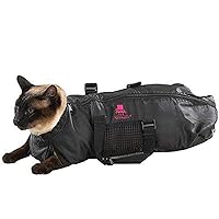 Top Performance Cat Grooming Bag — Durable and Versatile Bags Designed to Keep Cats Safely Contained During Grooming and/or Bathing - Medium (Pack of 1), Black