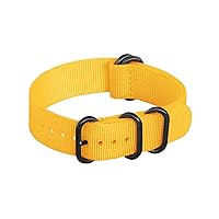 Clockwork Synergy - 5 Ring Heavy NATO Watch Band Straps - Yellow - 18mm for Men Women