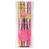 7511 TOPModel - Metallic Gel Pens Set of 4 Gold Silver Bronze Pink Writing and Decorating, Colourful