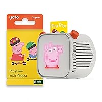 Yoto Player (3rd Gen.) + Playtime with Peppa Bundle – Kids Bluetooth Audio Speaker, All-in-1 Screen-Free Device Plays Stories Music Podcasts Radio White Noise Thermometer Nightlight Ok-to-Wake Clock