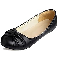 Women Round Toe Comfy Dolly Shoes Office Wedding Ballet Flats