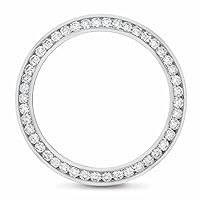 Ewatchparts 3.15CT CHANNEL DIAMOND BEZEL COMPATIBLE WITH ROLEX DATEJUST 41MM 126300, 126334 STAINLESS ST