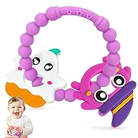 Halloween Baby Toys Ring Teethers for Babies 0-6 Months Halloween Grip Silicone Baby Chew Toys Halloween Baby Teething for Toddler 6-12 Months Infant Toys Halloween Gifts Boys Grils Ghosts & Pumpkin