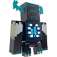 Mattel Minecraft Warden Action Figure with Lights, Sounds & Attack Mode, Collectible Toy Inspired by Video Game, 3.25-inch