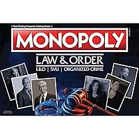 Monopoly®: Law & Order | Buy, Sell, Trade Spaces Featuring Olivia Benson, Jack McCoy, Elliot Stabler, and More | Collectible Monopoly Game | Officially-Licensed Law and Order Game & Merchandise