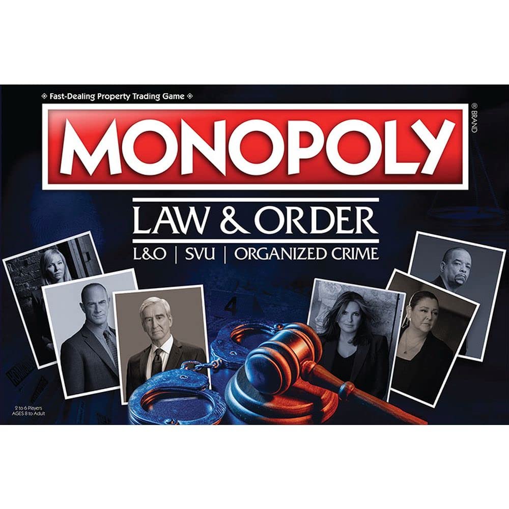 MONOPOLY: Law & Order | Buy, Sell, Trade Spaces Featuring Olivia Benson, Jack McCoy, Elliot Stabler, and more | Collectible Classic Monopoly Game | Officially-Licensed Law and Order Game & Merchandise