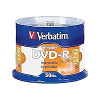 Verbatim Life Series DVD-R Printable Disc Spindle, Pack of 50 98472