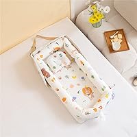 Luddy Baby Bassinet with Pillow, Foldable, Portable Baby Bed for Co-sleeping, Baby Shower Gift, Breathable, Washable, 0-24 Months