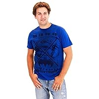 Justice League The Top Medals Asian Type Royal Blue Mens T-Shirt