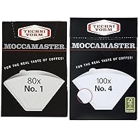 Technivorm Moccamaster Cup-One 80-Count and 100-Count #4 White Paper Filters