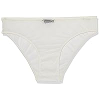 Emporio Armani Underwear Women's Women's Brief All Over Mesh Monogram Briefs, Pale Cream,