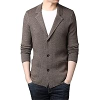 Autumn Men's Wool Knit Jacket Business Casual Single-Breasted Sweater Cardigan Jacket