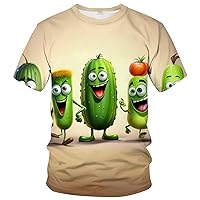 Funny Pickle T-Shirt Cartoon Pickle Theme Tee Shirt