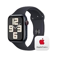 Apple Watch SE GPS + Cellular 44mm Midnight Aluminum Case with Midnight Sport Band - S/M with AppleCare+ (2 Years)