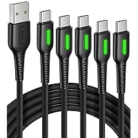 INIU USB C Cable, [5 Pack 3.1A] QC 3.0 Fast Charging USB Type C Cable, (1.6+3.3+3.3+6.6+6.6ft) Nylon Braided Phone Charger USB-C Cord for Samsung Galaxy S21 S20 S10 Plus Note 10 LG Google Pixel etc