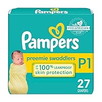Swaddlers Diapers Preemie - Size P1, 27 Count, Ultra Soft Disposable Baby Diapers