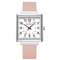 BOFAN Waterproof Nurse Watch for Nurses,Medical Professionals,Students,Doctors with Easy to Read Square Dials,Second Hand and 24 Hours,Comfortable Breathable Silicone Strap.