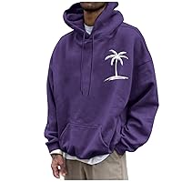 Hooded Shirts For Men Oversized Graphic Hoodies 2023 Fall Long Sleeve Loose Fit Sweatshirt Pullover With Pocket