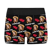 Custom Lover Face Boxer Briefs I Love You Personalized Photo Funny Underwear Shorts for Men The Best Gifts