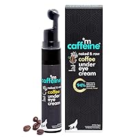 Coffee Under Eye Cream Gel for Dark Circles, Puffiness & Fine Lines | 94% Users Saw Reduced Dark Circles | With Cooling Massage Roller