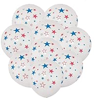 BinaryABC 4th of July Balloons,Patriotic Latex Balloons,Mmemorial Day Independence Day Decorations,12 Inch,30Pcs