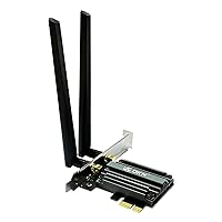 WiFi 7 PCIE Card 9.3Gbps 802.11BE WiFi 6E Card with Bluetooth 5.4 Tri-Band 4K QAM 320MHz WiFi 7 BE200 Inside Wireless Network Adapter for PC Desktop Supports Windows 10/11 64bit