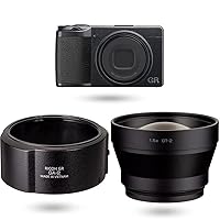 Ricoh GR IIIx, Black, Digital Compact Camera with RICOH Lens Adapter and Ricoh Teleconversion Lens GT-2