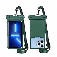 Floating Waterproof Phone Pouch Waterproof Cellphone Dry Bag for Vacation Travel Universal 6.7 Inch Mobile Phone Cases (Color : Green)