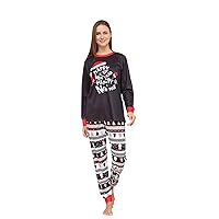 Christmas Pajamas Jammies for Adults and Holiday Xmas Sleepwear Set Home Furnishings Two Piece Set