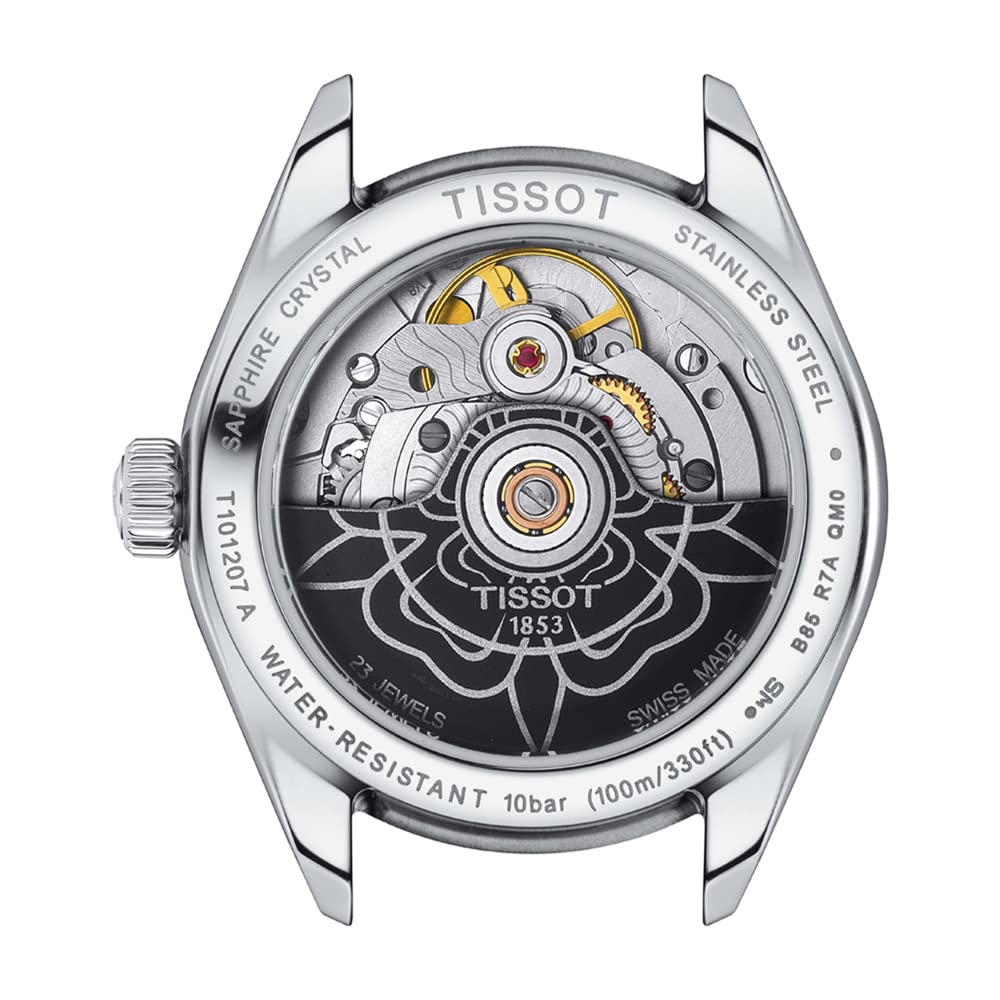 Tissot Womens PR 100 Auto Lady Swiss Automatic Watch, Gray, Stainless Steel,16 (T1012071112100)