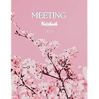 One on One Meeting Notebook with Motivational Quotes: With Action Items, 2024 Year Calendar, for Student/ Advisor Meeting and Teacher/ Faculty Meeting, 8.5
