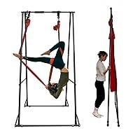 KT Aerial Yoga Swing Stand Frame Indoor Outdoor KT1.1518. Stable and Durable Foldable, Portable Aerial Silk rig. Height Adjustable