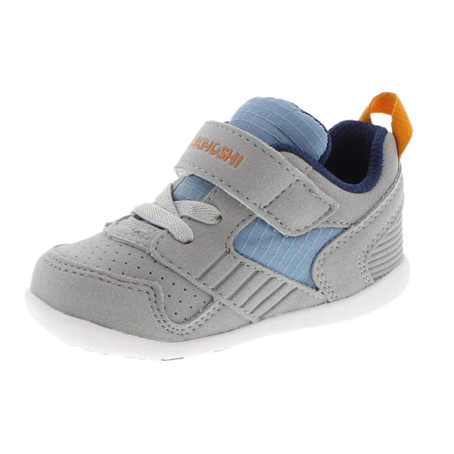 TSUKIHOSHI 2510 Racer Strap-Closure Machine-Washable Baby Sneaker Shoe with Wide Toe Box and Slip-Resistant, Non-Marking Outsole - for Infants and Toddlers, Ages 0-4