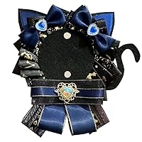 G.triGer Rosette with Cat Ears BL Blue for Can Badges 57mm